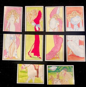 (Lot of 10) 1989 Barbie Panini Italy Album Sticker Card Lot (D)