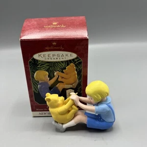 Hallmark Keepsake Ornament 1999 PLAYING W/ POOH Winnie & Christopher Robin - Picture 1 of 5