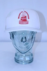 Bramalea Hangovers Hockey Club Canada VTG Trucker Mesh Hat Cap Snapback White CA - Picture 1 of 12