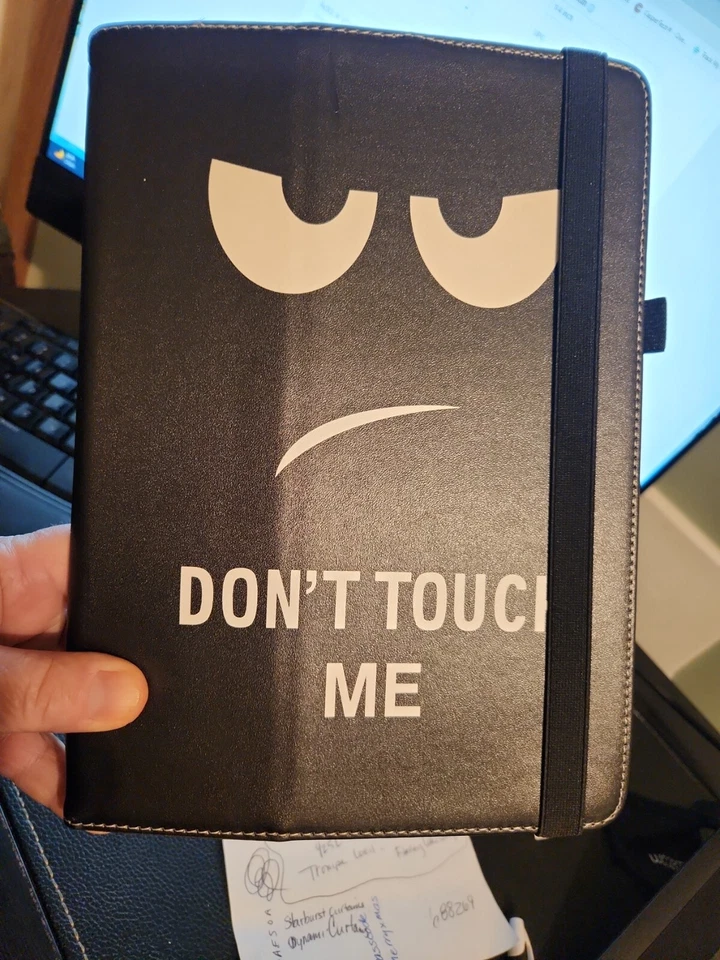 Samsung Tablet cover ~ Don't Touch Me ~ Fun Cover Tablet BRAND NEW  Black case - Image 1 of 4