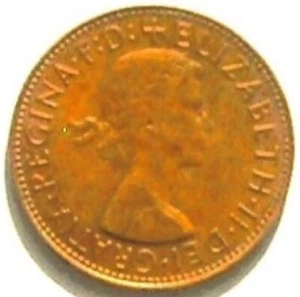 Australia Coin 1960, 1d one penny Queen Elizabeth II QE2 - Picture 1 of 2