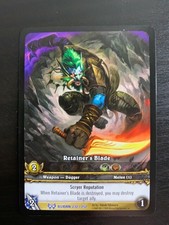 World of Warcraft WoW TCG Promo - EA Extended Art Retainer's Blade