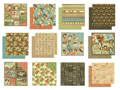 Graphic 45 Off to Races Horse Racing 8" Cardstock PICK Triple Crown Ascot Derby