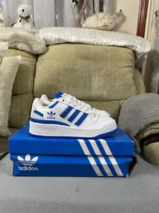 Adidas Originals Forum Bold Stripes W White Blue Shoes BNIB Size 3uk ID0564 - Picture 1 of 19