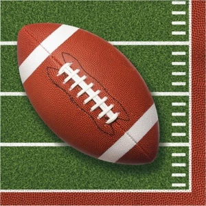 Football Paper Disposable Luncheon Napkins – 16 Count - Picture 1 of 2