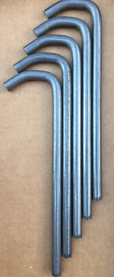 5x Exhaust Bent Rod Southern Weld On Rod Hanger 1/2” x 10"  5 Pcs - Image 1 of 1