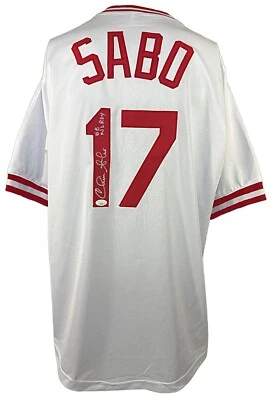 Chris Sabo autographed signed inscribed jersey MLB Cincinnati Reds JSA COA - Image 1 of 4
