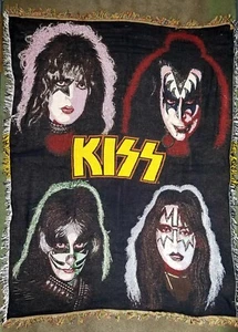 Awesome Four Portrait Kiss Tapestry/Throw Blanket - Picture 1 of 7