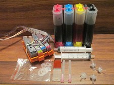 REFILLABLE BULK INK CIS CISS WITH CHIPS FOR HP OFFICEJET 5520 6000 6500 7500a