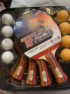UNDENIBIRU SPORT Professional Ping Pong Paddle Set w/ Net, Balls & Rackets, NEW - Picture 1 of 5