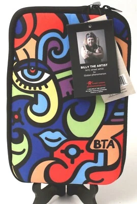 E-Reader Pouch Billy the Artist Neoprene Zip Close Enesco Graffiti 5.5 X 8.5 - Image 1 of 3