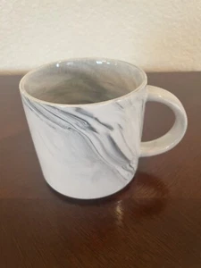 Marbling Ceramic Coffee Mug Cup Gray Microwave Safe - Picture 1 of 5
