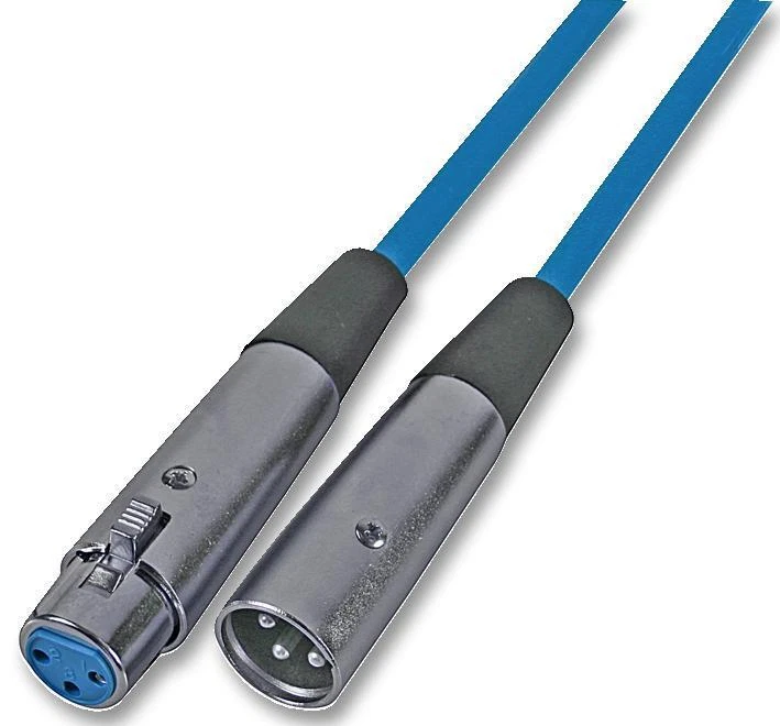 SOUNDLAB - 3 Pin XLR Male to Female Klotz Patch Lead,1m Blue - Image 1 of 1