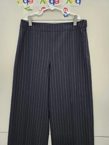 Armani Collezioni Pants Womens 4 Chino Trouser Dress Straight Wool Striped Long - Picture 1 of 16