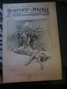 Harpers Weekly Magazine June 16 1900 Triumph of Civilization Disputes Settled 64 - Picture 1 of 1