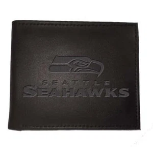 Seattle Seahawks Bi-Fold Leather Wallet - Picture 1 of 2