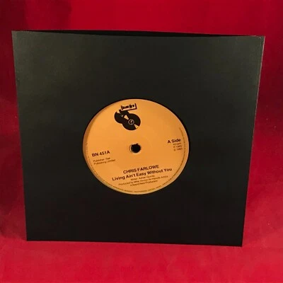 CHRIS FARLOWE Living Ain't Easy Without You - 1983 UK 7" vinyl single 45 record - Bild 1 von 2