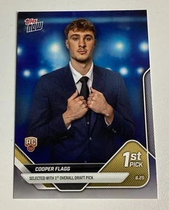 2025 Topps Now COOPER FLAGG 1st Overall Draft Pick Rookie Card RC D1 Mavericks - Picture 1 of 2