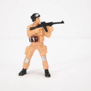 Militär Actionfigur Soldat Spielzeug 3 Zoll hellbraune Uniform schwarze Stiefel Spielzeug Armee Mann - Bild 1 von 8