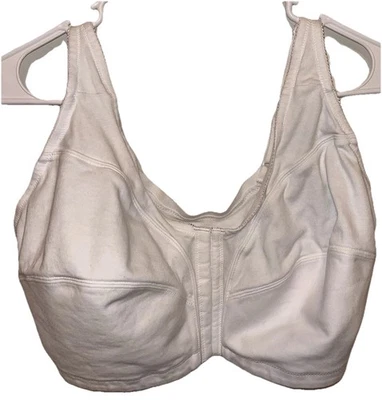 Comfort Choice White Full Coverage Front Closure Bra Shoulder Support 42G EUC - Image 1 of 4