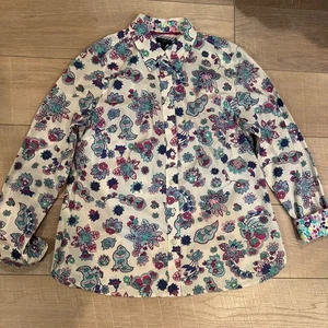 Talbots DAMEN SMALL PETITE LANGARMHEMD MIT KNÖPFEN LILA PINK NEU OHNE ETIKETT - Bild 1 von 7