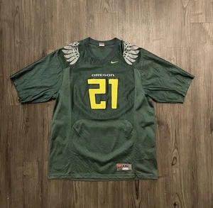 NIKE OREGON DUCKS Football #21 LaMichael James Jersey Uniform 2XL Green Eugene - Picture 1 of 11