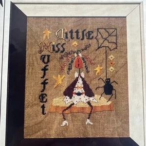 Prairie Moon Little Miss Muffet Cross Stitch Pattern - Picture 1 of 6