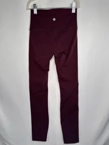 Lululemon Wunder Train Size 0 or 00 High-Rise Tight 25" Burgundy Wine - Picture 1 of 7