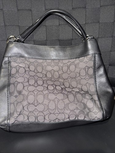 Borsa Coach Small Lexi fumo (nero grigio) motivo jacquard firma F29548