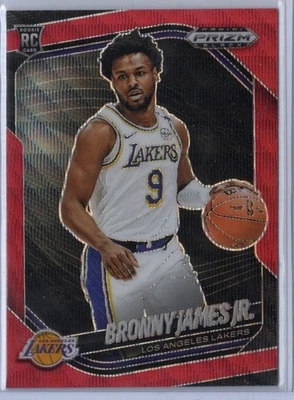 2024-25 PANINI NEGRO BRONNY JAMES JR RED WAVE PRIZM ROOKIE RC SP LAKERS Foto 1 de 2