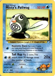 Misty's Poliwag Common Gym Heroes 087/132 MP - Picture 1 of 2