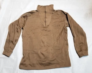 US Military PESO PESADO POLIPRO ROPA INTERIOR TÉRMICA Camisas Marrón NUEVO - Imagen 1 de 4