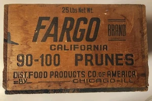 Scatola in legno di prugne Fargo California vintage - Foto 1 di 7