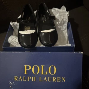 Polo Ralph Lauren Kinslee Infant/Toddler Shoes Size 5.5, Color: Black - Picture 1 of 8