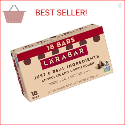Lärabar Masa para galletas con chispas de chocolate vegana barra de frutas y nueces sin gluten, base vegetal Foto 1 de 2