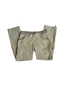 KUHL Hiking Camping Pants Women 14 Reg Stretch Waist Khaki Drawstring Side Legs - Picture 1 of 11