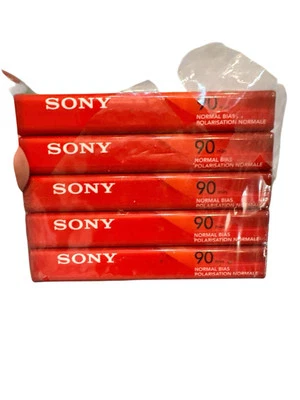 5 New Blank SONY HF High Fidelity Normal Bias Audio Cassette Tapes 90 Minute - Image 1 of 4