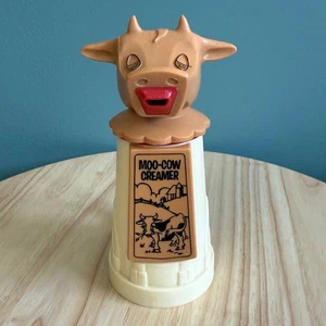 Vintage Whirley Industries Moo-Cow Creamer Dispenser With Handle 2 PC - Picture 1 of 10
