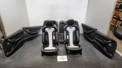 ✅ JUEGO DE ASIENTOS TÉRMICOS INTERIORES CUERO NEGRO BLANCO BMW F80 M3CS M FABRICANTE DE EQUIPOS ORIGINALES * Foto 1 de 4