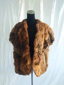 Vintage Winner's Circle Real Rabbit Fur Cape Size Large - Picture 1 of 7