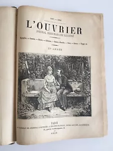 L' ,Handwerker Zeitung Wochenkalender Illustrierte Romane Gebunden Année 1887 Ab - Bild 1 von 8