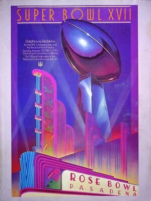 1982 NFL SUPER BOWL LVII MAGAZINE AFC VS NFC VINCE LOMBARDI TROPHY MAGAZINE - Image 1 of 4