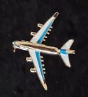 Areoplane Brooch Blue Enamel Vintage Inspired Jewellery Gift Fly Travel