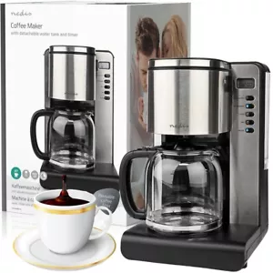 MACCHINA PER CAFFÈ AMERICANO PROFESSIONALE 1000W 12TAZZE NEDIS ITALIA - Foto 1 di 11