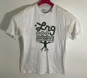 LRG Mens XL White T-Shirt With Black Graphic Print - Picture 1 of 3