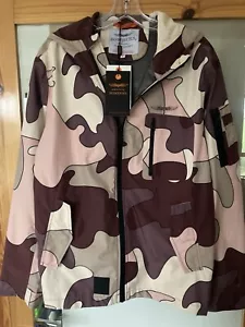 BOMBERS ORIGINAL Camouflage Jacket Pink/Chocolate/Camel - Size M - RRP £140 - Picture 1 of 18