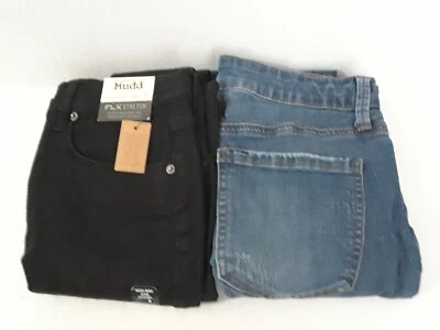 Mudd Jeans Junior Talla 9 Lote de 2 - Azul (Desgastado) - Negro (Nuevo) Foto 1 de 4
