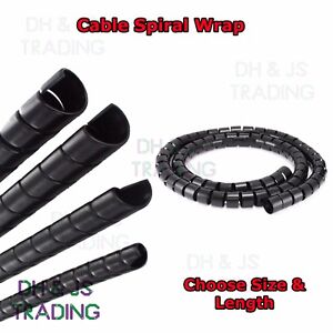 Spiral Wrap Cable Tidy Wire Binding - PC, TV, Home Cinema, Wire Management, CCTV