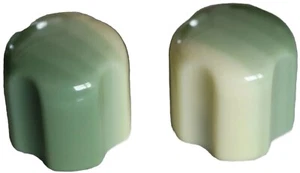 1 x coppia testine rubinetto Armitage Shanks Starlite in verde pastello venato - Foto 1 di 2