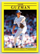 1991  Fleer Update #U-60 Jose Guzman Texas Rangers